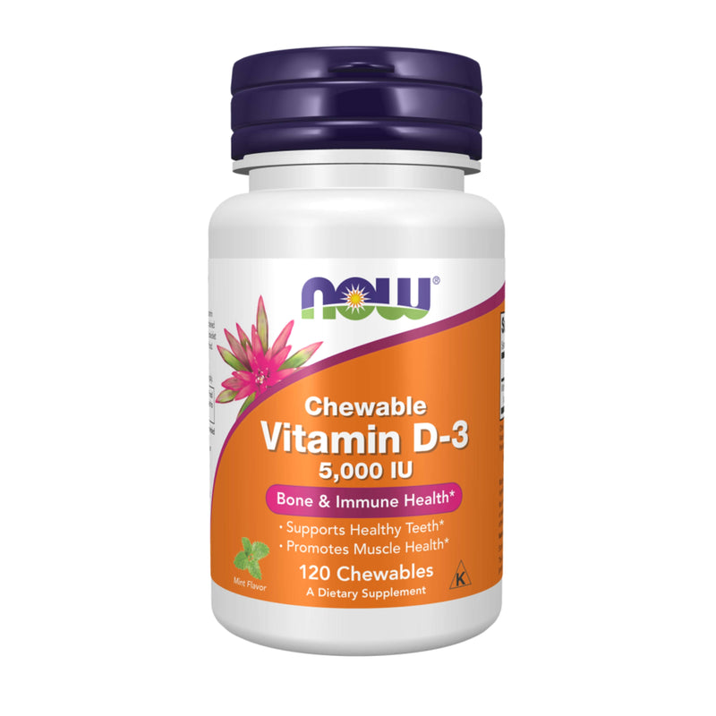 NOW Foods Vitamin D-3 – 5000 IU – 120 Softgels