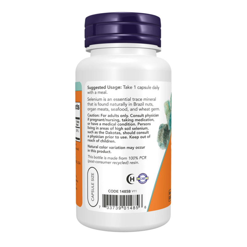 NOW Foods Selenium – 200 mcg – 90 Vegetarian Capsules