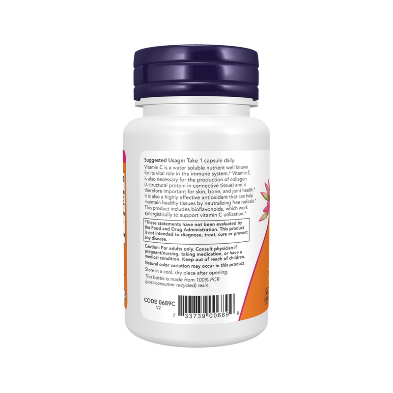 NOW Foods - Vitamin C-1000 with 100mg Bioflavonoids - 100vcaps