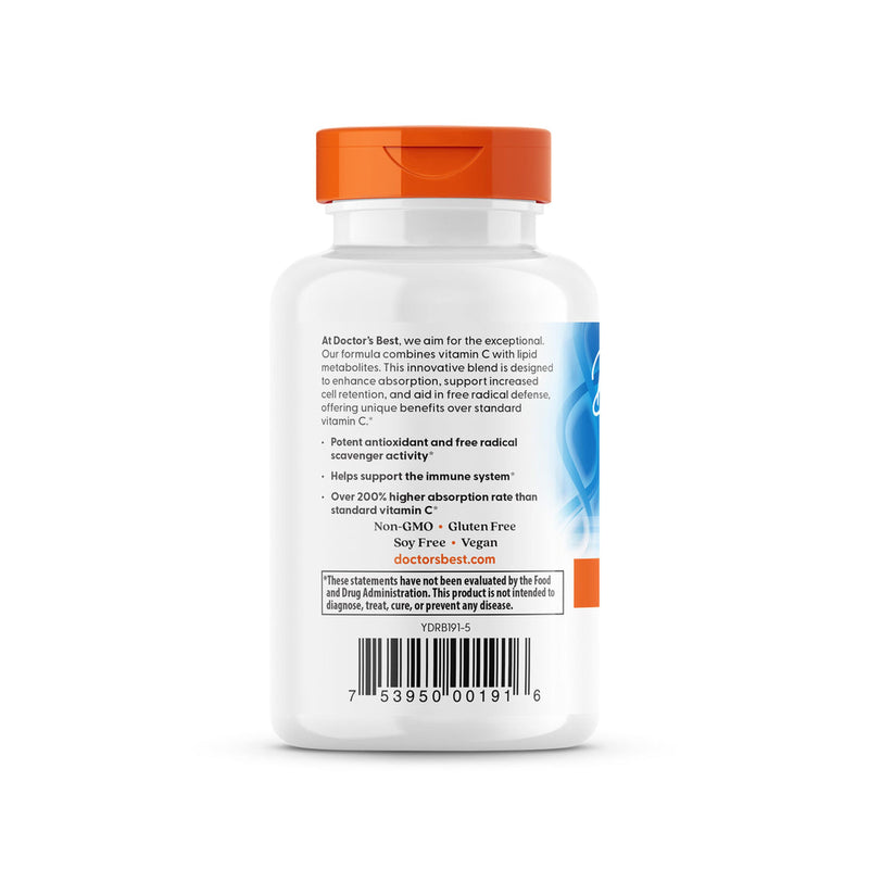 Doctor's Best - High Absorption Vitamin C with PureWay-C 500 mg – 60 Tablets