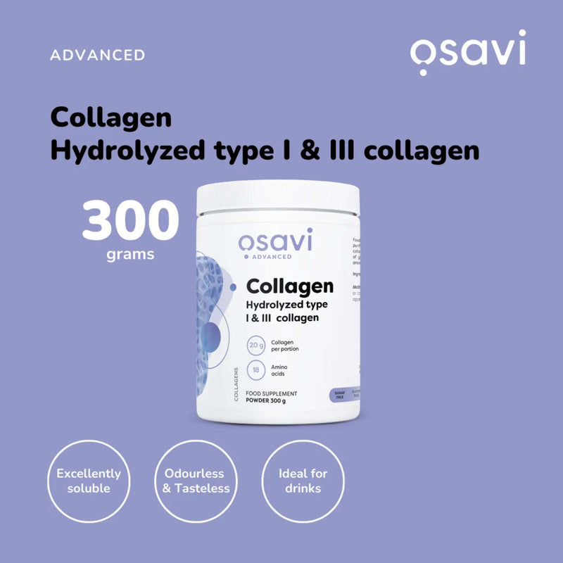 Osavi Collagen Peptides – Hydrolyzed Type I & III – 300g