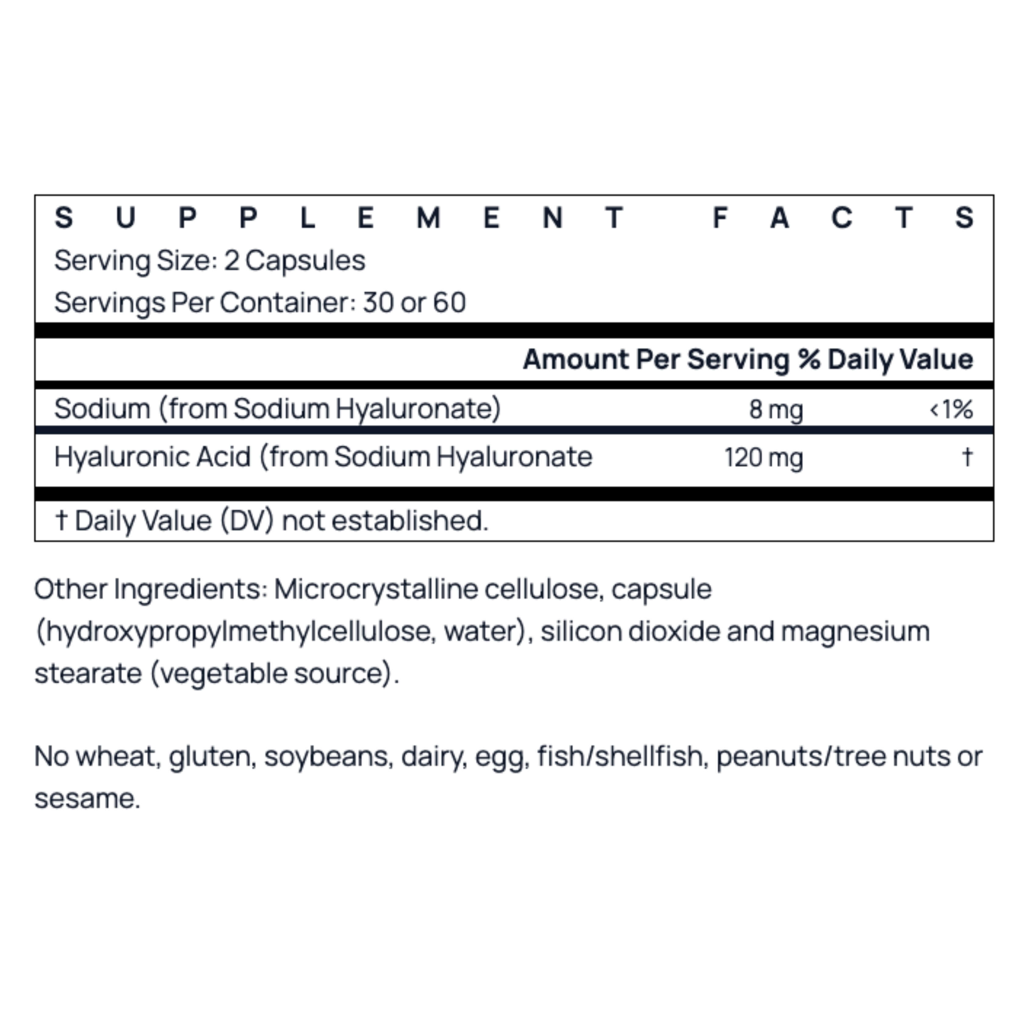 Jarrow Formulas - Hyaluronic Acid, 120mg – 60 Vcaps