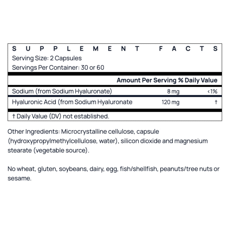 Jarrow Formulas - Hyaluronic Acid, 120mg – 60 Vcaps
