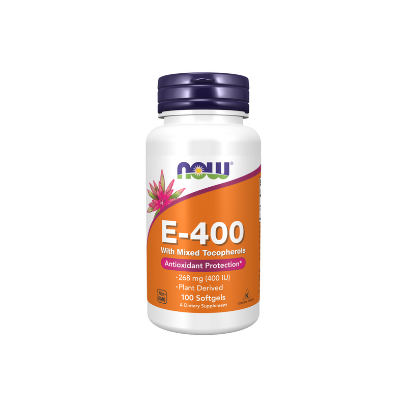 NOW Foods - Vitamin E 400, d-alpha Mixed Tocopherols - 100 softgels