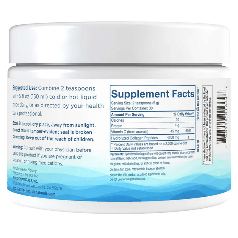 Nordic Naturals – Marine Collagen, Strawberry – 150g