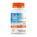 Doctor's Best - High Absorption Iron, 27mg - 120 tablets