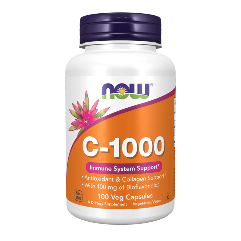 NOW Foods Vitamin C-1000 with 100mg Bioflavonoids – 100 Veg Capsules