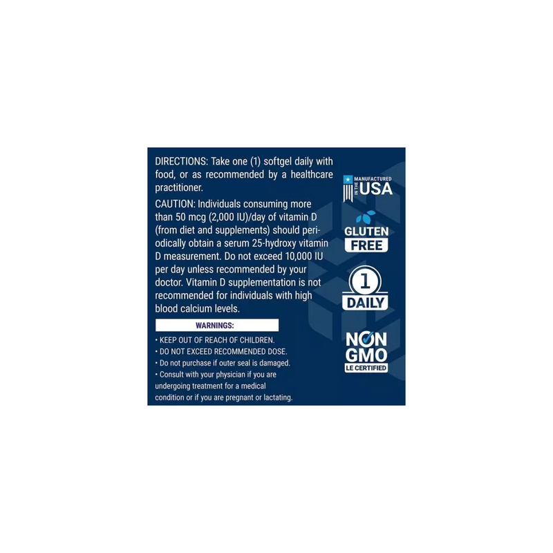 Life Extension - Vitamin D3, 5000IU - 60 softgels