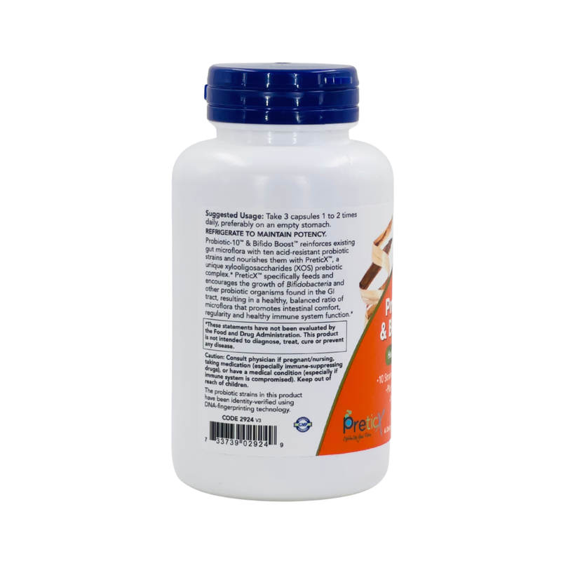 NOW Foods - Probiotic-10 & Bifido Boost, 25 Billion CFU - 90 vcaps