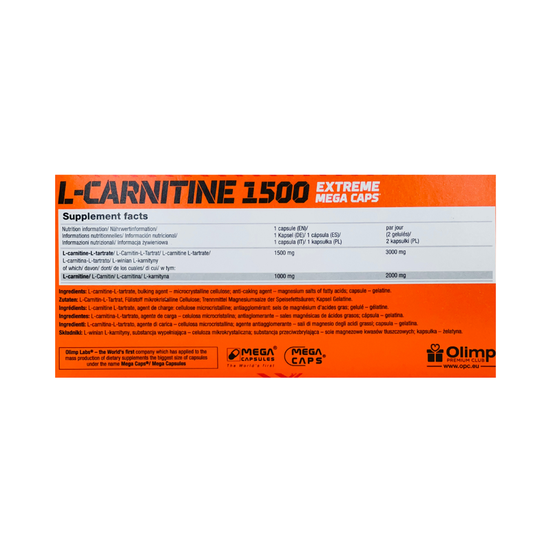 Olimp Nutrition - L-Carnitine 1500 Extreme - 120 caps