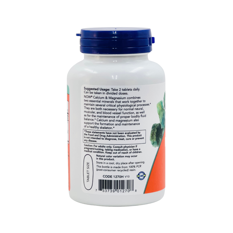 NOW Foods - Calcium & Magnesium – 100  Tablets