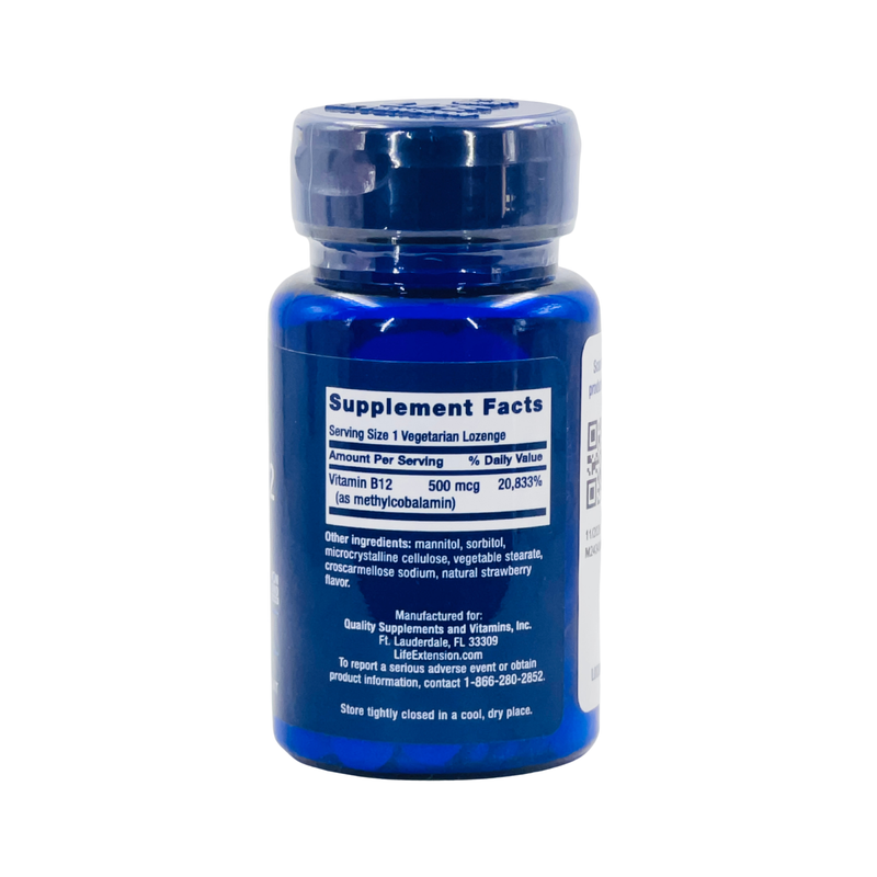 Vitamin B12 Methylcobalamin 500mcg - 100 vegetarian lozenges