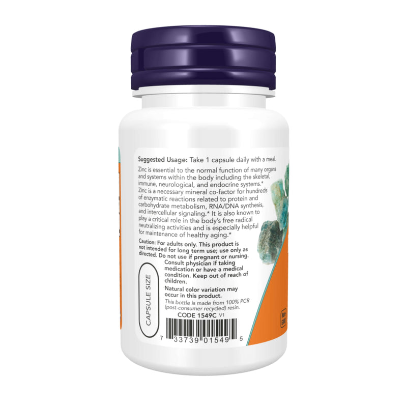 NOW Foods Zinc Picolinate – 50 mg – 120 Vegetarian Capsules