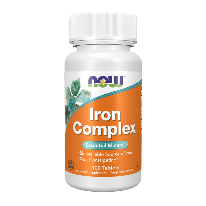 NOW Foods Iron Complex – 100 Vegetarian Capsules